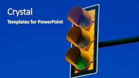  Presentation with green traffic light - Audience pleasing presentation consisting of green traffic light on blue backdrop and a royal blue colored foreground