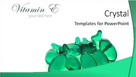  Presentation with green chemistry - Slide deck featuring green transparent pills of vitamin background and a white colored foreground