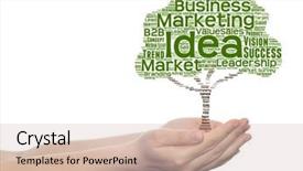  Presentation with green tree - Cool new presentation with green tree word cloud tagcloud backdrop and a  colored foreground