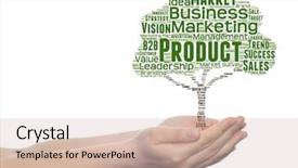  Presentation with green tree - Beautiful theme featuring green tree word cloud tagcloud backdrop and a  colored foreground