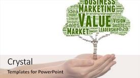  Presentation with green tree - Beautiful slides featuring green tree word cloud tagcloud backdrop and a  colored foreground