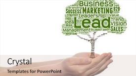  Presentation with corporate advertising - Beautiful slides featuring green tree word cloud tagcloud backdrop and a  colored foreground