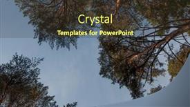  Presentation with clouds - Slide set enhanced with green-trees-and-clouds background and a tawny brown colored foreground