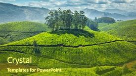  Presentation with munnar - Slide set having green trees mountains - tea plantations munnar kerala india background and a  colored foreground