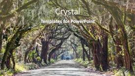  Presentation with tunnel - Cool new PPT layouts with green-trees-tunnel-natural-background backdrop and a violet colored foreground