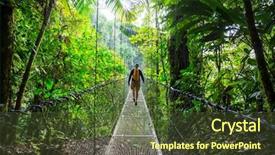 Presentation with central america - Slides enhanced with green tropical jungle costa rica background and a tawny brown colored foreground