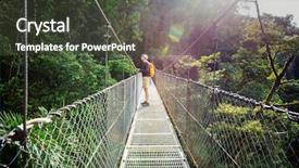  Presentation with hiking - Amazing slides having green tropical jungle costa rica backdrop and a tawny brown colored foreground