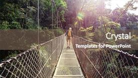  Presentation with central america - PPT layouts consisting of green tropical jungle costa rica background and a violet colored foreground