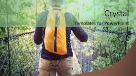  Presentation with central america - Beautiful slide set featuring green tropical jungle costa rica backdrop and a seafoam green colored foreground