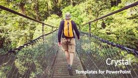  Presentation with central america - Colorful slide deck enhanced with green tropical jungle costa rica backdrop and a gray colored foreground