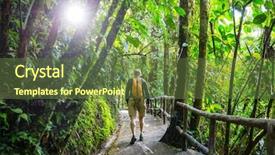  Presentation with central america - Presentation theme with green tropical jungle costa background and a tawny brown colored foreground