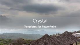  Presentation with java island - Slide set with green-tropical-landscapes-in-java background and a gray colored foreground