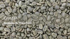  Presentation with green coffee beans - Cool new slide deck with green-unroasted-coffee-beans-close backdrop and a gray colored foreground