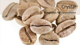  Presentation with green coffee beans - Slides having green unroasted coffee beans isolated background and a coral colored foreground