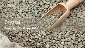  Presentation with green coffee beans - PPT layouts enhanced with green-unroasted-coffee-beans background and a gray colored foreground