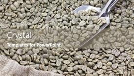  Presentation with green coffee beans - PPT layouts consisting of green-unroasted-coffee-beans background and a gray colored foreground