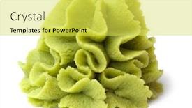  Presentation with green and white - Presentation theme having green vasabi on white background background and a yellow colored foreground