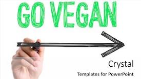  Presentation with marker - Beautiful slide set featuring green vegatable - hand with marker writing backdrop and a white colored foreground