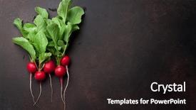  Presentation with top view - Amazing presentation theme having green vegetables - fresh garden radish top view backdrop and a dark gray colored foreground