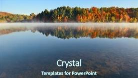 Presentation with green foliage - Amazing presentation theme having green vermont - lake fog with autumn foliage backdrop and a ocean colored foreground