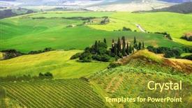  Presentation with italia - Cool new PPT theme with green view - bella italia series - breathtaking backdrop and a tawny brown colored foreground