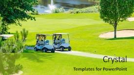  Presentation with golf course - Beautiful theme featuring assorted natural medical dried herbs on table backdrop and a gray colored foreground