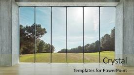  Presentation with windows - Slide deck enhanced with norse mythology - skaftafellsjokull glacier in iceland is background and a dark gray colored foreground