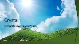 Presentation with nature - PPT layouts enhanced with green view - mountain landscape composition of nature background and a light blue colored foreground