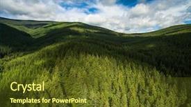  Presentation with forests - Colorful slide deck enhanced with green vt - aerial view of mountains covered backdrop and a tawny brown colored foreground