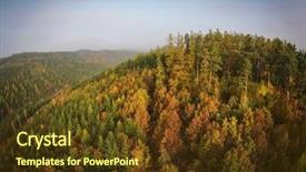  Presentation with aerial view of cape town - Slide set enhanced with green vt - autumn forest aerial view background and a tawny brown colored foreground