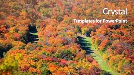  Presentation with fall foliage - Slides with green vt - fall foliage on mount mansfield background and a coral colored foreground