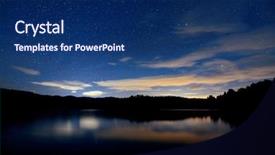  Presentation with green lake - Cool new PPT layouts with green vt - night with stars in park backdrop and a navy blue colored foreground