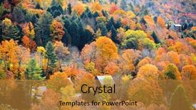  Presentation with fall mountains - Colorful slide set enhanced with green vt - spectacular fall foliage in vermont backdrop and a gold colored foreground