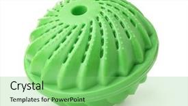  Presentation with white green - Cool new PPT theme with green washing laundry ball isolated backdrop and a seafoam green colored foreground