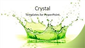  Presentation with lime - Slide deck consisting of green water - lime drink splash on white background and a cream colored foreground