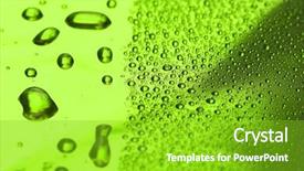  Presentation with water drop green planet - Amazing presentation design having green water drop for background backdrop and a  colored foreground