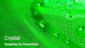  Presentation with water drop green planet - Audience pleasing presentation theme consisting of green water drop for background backdrop and a  colored foreground
