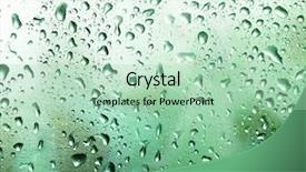  Presentation with water drop - Theme having green water drop for background background and a mint green colored foreground