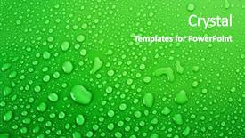 Presentation with water drops - Amazing PPT theme having green water drops background backdrop and a seafoam green colored foreground