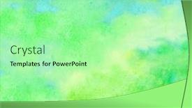  Presentation with watercolor - Slides with green-watercolor-background-hand-painted background and a mint green colored foreground