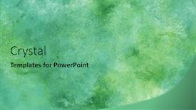  Presentation with watercolor - Presentation design with green-watercolor-background-hand-painted background and a seafoam green colored foreground