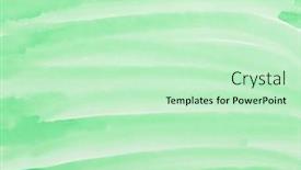 Presentation with watercolor - Presentation theme featuring green-watercolor-background-hand-painted background and a soft green colored foreground