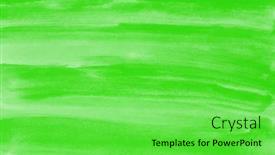  Presentation with watercolor - Presentation theme consisting of green-watercolor-background-hand-painted background and a seafoam green colored foreground