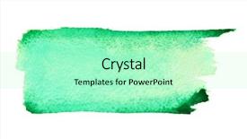  Presentation with watercolor - Beautiful theme featuring green watercolor brush strokes backdrop and a mint green colored foreground