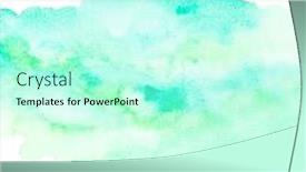  Presentation with abstract watercolor - PPT layouts enhanced with green-watercolor-on-white-background background and a cool aqua colored foreground