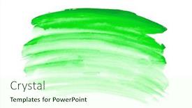  Presentation with white green - Slide deck having green-watercolor-paint-isolated background and a soft green colored foreground