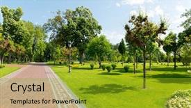  Presentation with mosaic pavement - Cool new slide deck with pavement in the park backdrop and a gold colored foreground