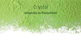  Presentation with white green - Amazing PPT theme having green-wheat-grass-powder backdrop and a yellow colored foreground