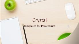  Presentation with green office - Amazing presentation having green white - office table with notepad computer backdrop and a lemonade colored foreground