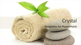  Presentation with green life - PPT theme enhanced with green white black - spa still life with stacked background and a lemonade colored foreground